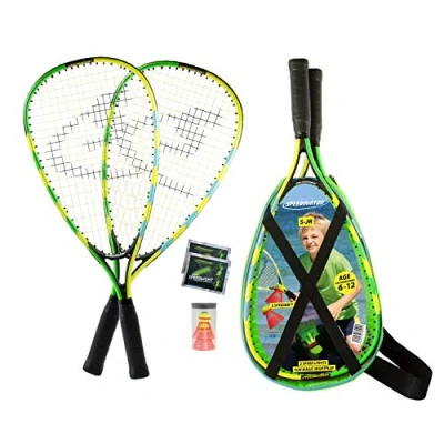 Image de Speedminton Junior Set for Boys Garçon, Multicolor Jaune/Vert, 60 cm