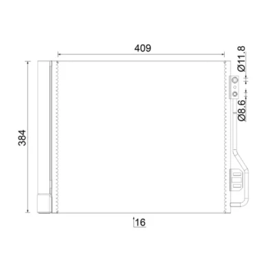 Image de MAHLE ORIGINAL AC 488 000S Condenseur De Clim avec déshydrateur 12 8,6 420, 433 SMART: Fortwo II Coupe, Cabriolet