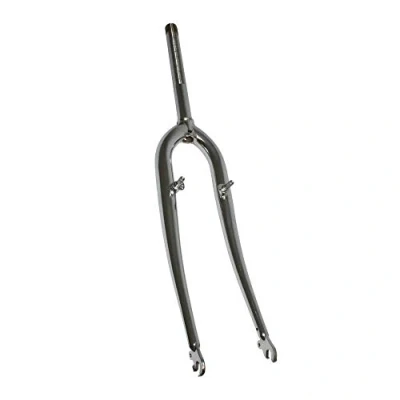 Image de P2R (Cycle) Fourche VTT 26&#039;&#039; Rigide cintree Acier Chrome avec tasseaux Pivot filete 22,2mm 1&quot; (230mm fileté sur 140mm)