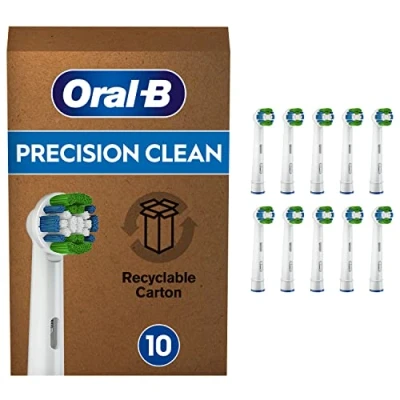 Image de Oral B Precision Clean Brossette, Lot de 10, Expédié dans un carton recyclable non imprimé, adapté à la boîte aux lettres