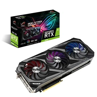 Image de ASUS ROG Strix NVIDIA GeForce RTX 3090 Carte Graphique de Jeu PCIe 4.0, 24 Go GDDR6X, HDMI 2.1, DisplayPort 1.4a, Design Axial Tech Fan 2.9 emplacements