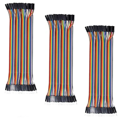 Image de AZDelivery 3 x Jumper Wire Cavalier Câble F2M pour Microcontrôleur Breadboard en 1 Multicouleur Compatible avec Arduino et Raspberry Pi incluant Un E Book!