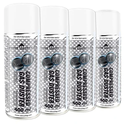 Image de AABCOOLING Bombe d&#039;air 4x400 ML Dépoussiérant en Spray Home&amp;Office a Air Comprimé Gas Duster 400ml K4, Dépoussiérant, Aérosol de Rendement Élevé, Aspirateurs pour Ordinateurs