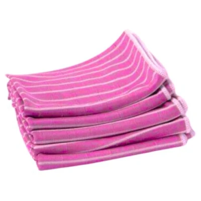 Image de TECH&#039;N&#039;FAST Chiffon Bambou Essuyage vitre sans Trace, INOX, chromes, miroirs Lot de 5 Microfibres Dimensions 48x36cm Couleurs : Vert Bleu Rose (Rose)