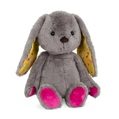 Image de B. Softies Lapin en Peluche Super Douce pour bébés, Tout Petits, Enfants Lavable Machine 0 Mois + Happyhues Sprinkle Bunny, Gris