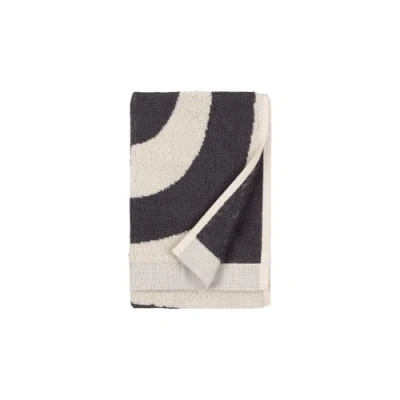 Image de Marimekko Melooni Serviette d&#039;invité en Coton éponge Gris Anthracite