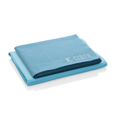 Image de e cloth Set de Nettoyage pour fenêtres, Microfibre, Bleu, 2 pièces