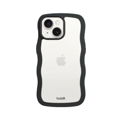 Image de holdit Coque ondulée pour iPhone 15/14/13 Noir/transparent
