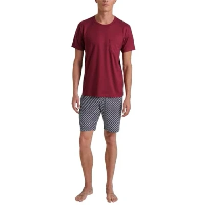 Image de CALIDA Impression Relax Ensemble de Pijama, Rouge Mars, 46 48 Hommes