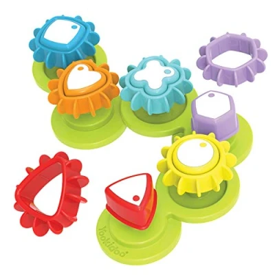Image de Yookidoo Jeu de Formes et Engrenages Jouet Bébé Educatif Empilage Construction Motricité, Eveil, Coordination Cadeau Bebe 1 à 3 Ans