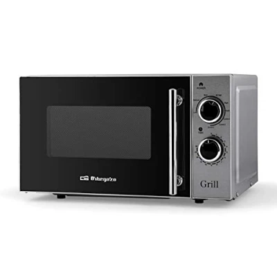Image de Orbegozo MIG2550, 20 litres de capacité, 5 niveaux 3 fonctions combinées, puissance 700 W micro ondes et 900 grill, acier inoxydable