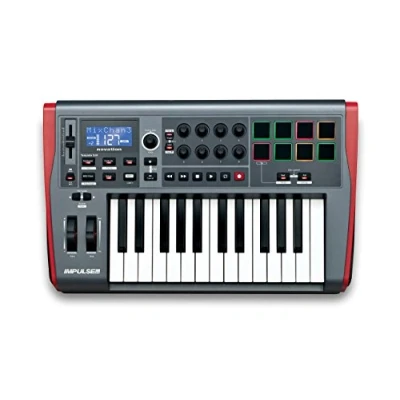 Image de Clavier maître USB NOVATION IMPULSE 25 touches Contrôle total DAW Drum pads rétro éclairés