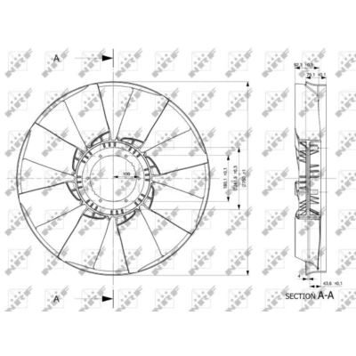 Image de NRF 49801 Roue du souffleur, refroidissement moteur
