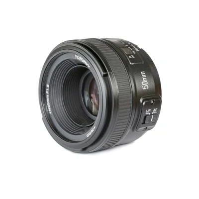 Image de YONGNUO Objectif Nikon YN50 mm pour Appareil Photo avec réflexe numérique (58 f/1.8 AF/MF) Noir