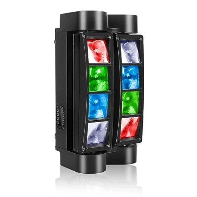 Image de UKing 8x10W Disco D&#039;araignée Effet de lumière,RGBW Lyre LED avec Contrôle du Son et DMX512, 7 / 15CH Lumiere dj pour Club Bar Show