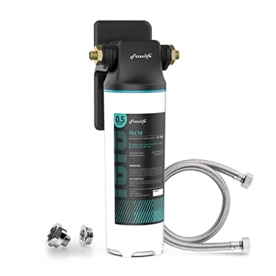 Image de Frizzlife Système de filtre à eau sous évier SW10, certifié NSF/ANSI 53 et 42, réduit 99,99% plomb, chlore, mauvais goût odeur, connexion directe le comptoir, haute capacité, 0,5 microns