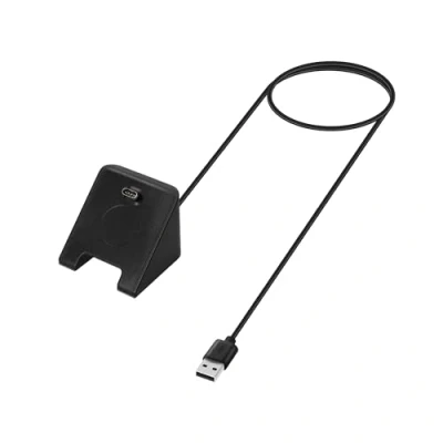 Image de kwmobile Câble USB Compatible avec Garmin vivoactive 5 / Instinct 2X Fenix 8 7 Forerunner 55 165 Rechange Smart Watch Chargeur Fitness Tracker Montre connectée Noir