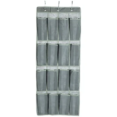 Image de com four® Étagère Suspendue Pliable étagère de Porte avec 16 Compartiments Rangement pour Chaussures Organisateur (1 pièce gris/16 Compartiments)