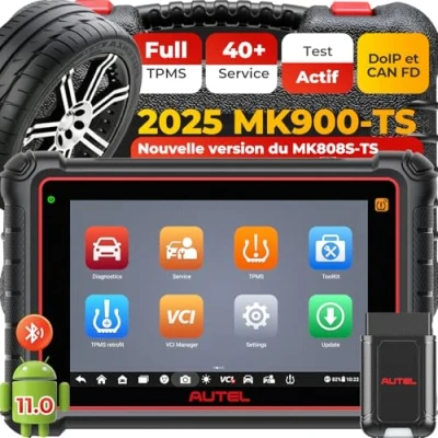 Image de Autel MaxiCOM MK900 TS TPMS Scanner, 2024 Outil de Diagnostic Bidirectionnel Mise à Jour MaxiCheck MX808S TS, MK808S MS906TS avec 40+ Service, 3000+ Tests Actifs, No IP Limited Ver. MX900TS