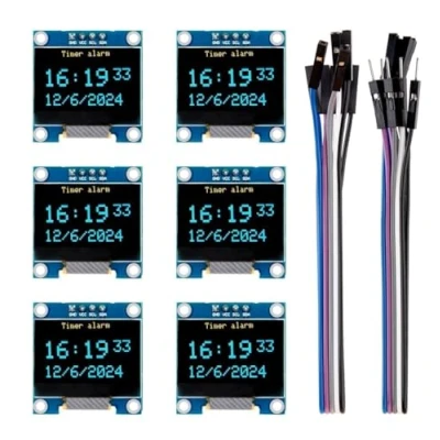 Image de ELEGOO 6 pièces Module d&#039;écran d&#039;affichage OLED de 0.96 pouces avec fil Mini écrans auto lumineux compacts pour projet Arduino
