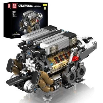 Image de Mould King 10131 Technique W16 Kit de construction moteur 952 pièces Engine Technic Cadeau pour filles garçons Objets collection