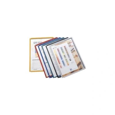 Image de Durable 560600 Sherpa Vario Panel Plaque Pochette Polypropylène pour Document A4 avec Cadre Profilé Coloris Assortis Lot de 10