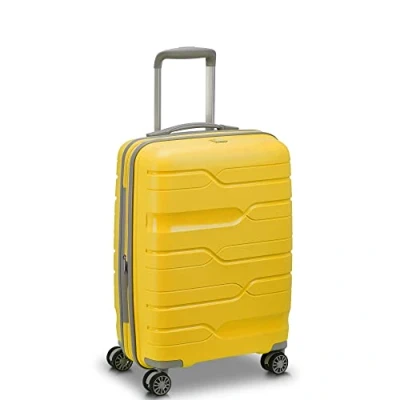 Image de Modo by Roncato MD1 Trolley Cabine Extensible Jaune, Bagaglio a Mano, Valise Rigide avec Partie Centrale et Roues pivotantes