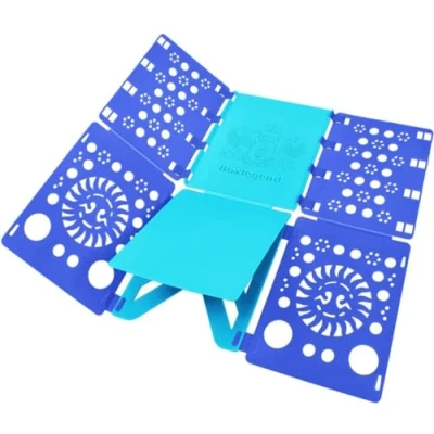 Image de BoxLegend Planche à Plier Le Linge Pli plieur de Enfant Adulte Vetement Chemise t Shirt Tee Shirts 57 x 70 cm (Bleu&amp;Bleu)