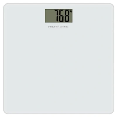 Image de Pèse personne électronique avec écran LCD proficare Blanc PC PW3122