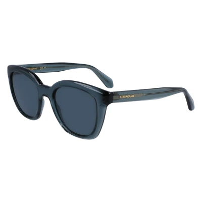 Image de Ferragamo Femme SF2000S 438 Lunettes de soleil Acétate Bleu Normale
