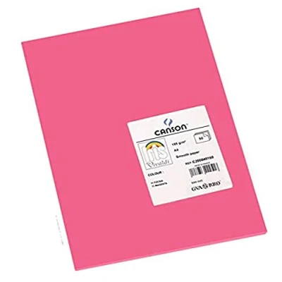 Image de CANSON Iris Vivaldi Paquet 50 feuilles de papier couleur A4 185g/m² Fuchsia