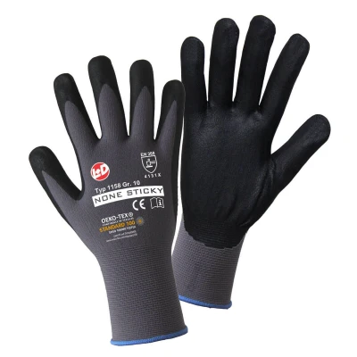 Image de L+D 1158 8 Gant de protection noir Nylon, Élasthanne