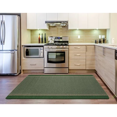 Image de William Armes Dandy Kilkis Tapis Lavable Extra Large, Polypropylène, Vert, 190 x 133 1 cm