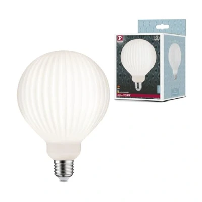 Image de Paulmann 29078 White Lampion Edition Filament LED Globe G125 230V E27 4,3W 400lm gradable 125mm Blanc Verre 3000K