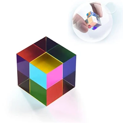 Image de Prisme Optique, Photographique, K9 Verre Cube de Optique Prisme, Photographie Spectre, Cristal Réfractif Transparent, pour Enseignement Physique Lumière
