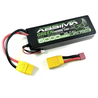 Image de Absima Pack de batterie (LiPo) 7.4 V 6000 mAh Nombre cellules: 2 50 C stick XT90