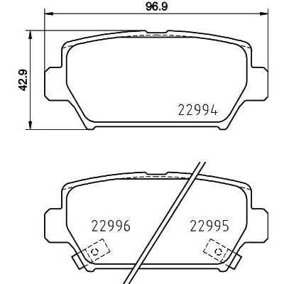 Image de HELLA 8DB 355 039 401 Jeu de plaquettes frein avec indicateur d&#039;usure MITSUBISHI: Eclipse Cross