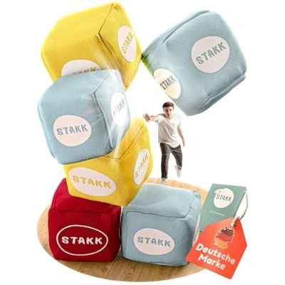 Image de softSTAKK Le Jeu de Lancer à Succès pour L&#039;intérieur &amp; L&#039;extérieur Boccia Boule Réinventés Familial Alliant Adresse Stratégie Jeux Enfants Adultes