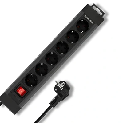 Image de REV Ritter 00146171 Supraline Multiprise 6 prises 1 interrupteur 2,4 m, anthracite