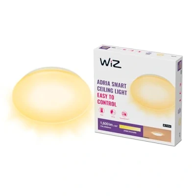 Image de WiZ Plafonnier connecté Wi Fi Adria à intensité variable, Blanc chaud, 12W, fonctionne avec Alexa, Google Assistant et Apple HomeKit