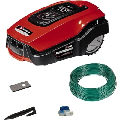 Image de Einhell Robot Tondeuse FREELEXO+ Solo Power X Change (18V, Surface 450m2, application Bluetooth) Livré avec Kit d&#039;installation. sans Batterie ni Chargeur