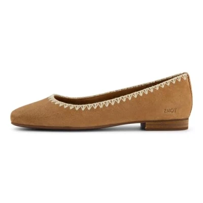 Image de TOMS Femme Briella Ballerines, Point décoratif en Daim Marron, 35.5 EU