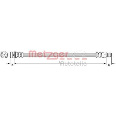 Image de METZGER 4110795 Flexible De Frein 407 FORD: Focus 2, C Max, Max