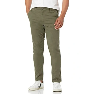 Image de Amazon Essentials Pantalon Chino Extensible, Style Décontracté, Coupe Skinny Homme, Vert Olive, 31W / 28L