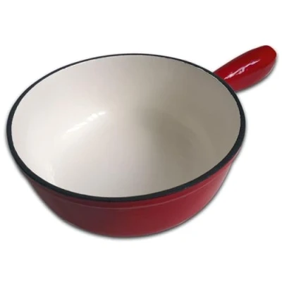 Image de Rotel 1010150 Caquelon à fondue en fonte, tous feux dont induction, contenance 2 litres, Rouge, Diamètre de 21,5 cm