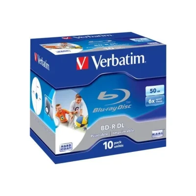 Image de Lot de 10 Blu ray Disc VERBATIM BD R DL 50 Go 6X