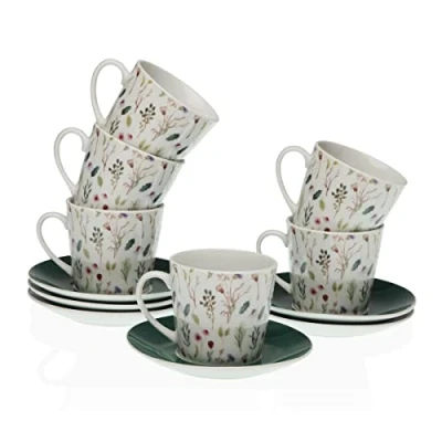 Image de Versa Ensemble de Tasses avec Assiettes, Estándar