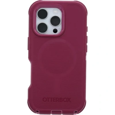 Image de OtterBox Coque Defender Series MagSafe pour iPhone 16 Pro, Antichoc, résistante aux Chutes, Ultra Robuste, de Protection, supporte 7X Plus Chutes Que la Norme Militaire, Rouge