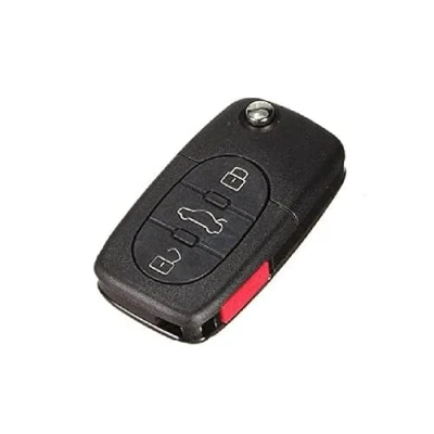 Image de Pro plip Cle pour Audi a2 a3 a4 a6 a8 TT s3 s4 a1 a5 q7 3 Boutons + Panic Coque Pile cr1620 telecommande