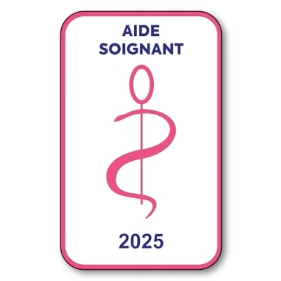 Image de SIGNAL SAFETY Autocollant Sticker Vignette Caducée 2024 pour Pare Brise en Vitrophanie V6 Aide Soignant